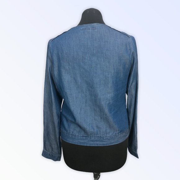 Nine West Jeans TESS Denim Light Zip UP Jacket MD - Picture 4 of 12